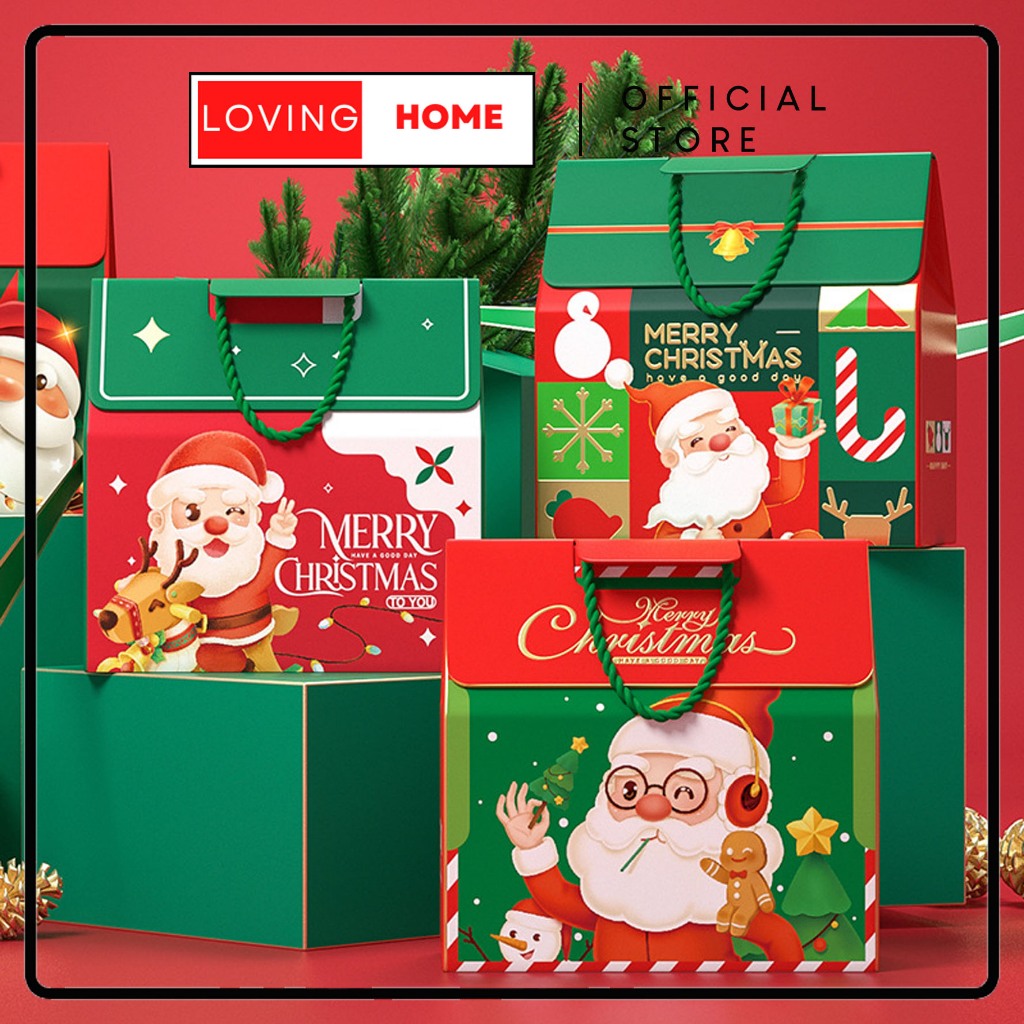

LOVING HOME - Box Gift Chrismast Kotak Toples Tali Tenteng Kotak Hadiah Goodie Bag Dus Premium
