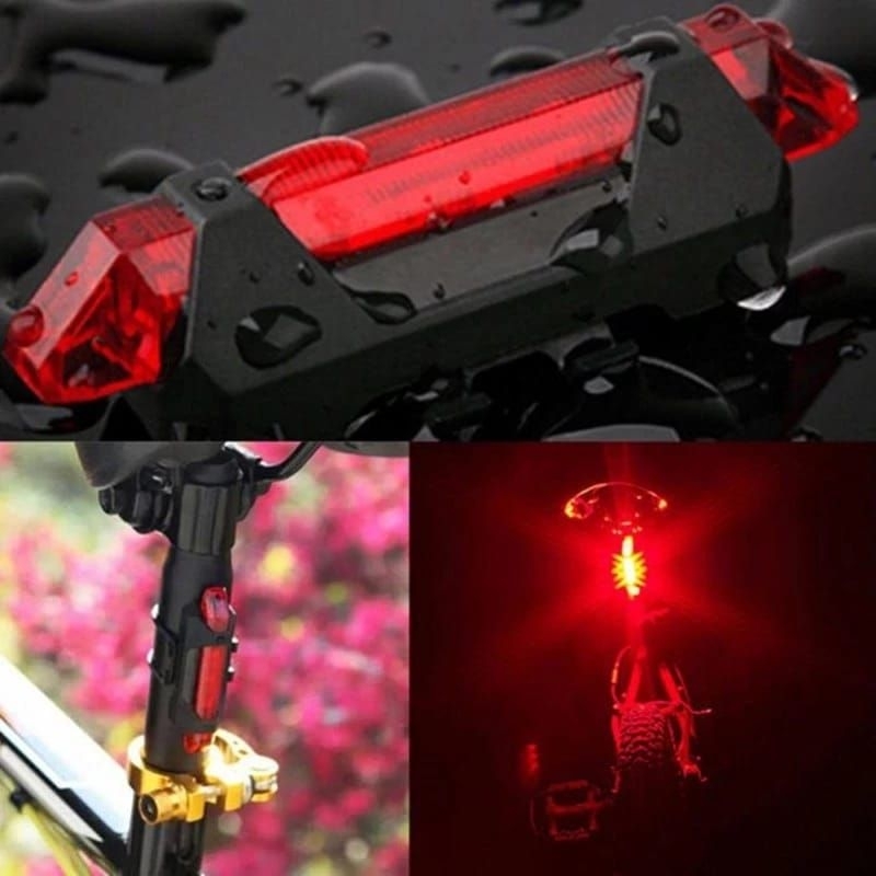 Lampu Belakang Sepeda LED USB Rechargeable Anti Air Lampu Sepeda USB + Kabel charger | Lampu LED USB