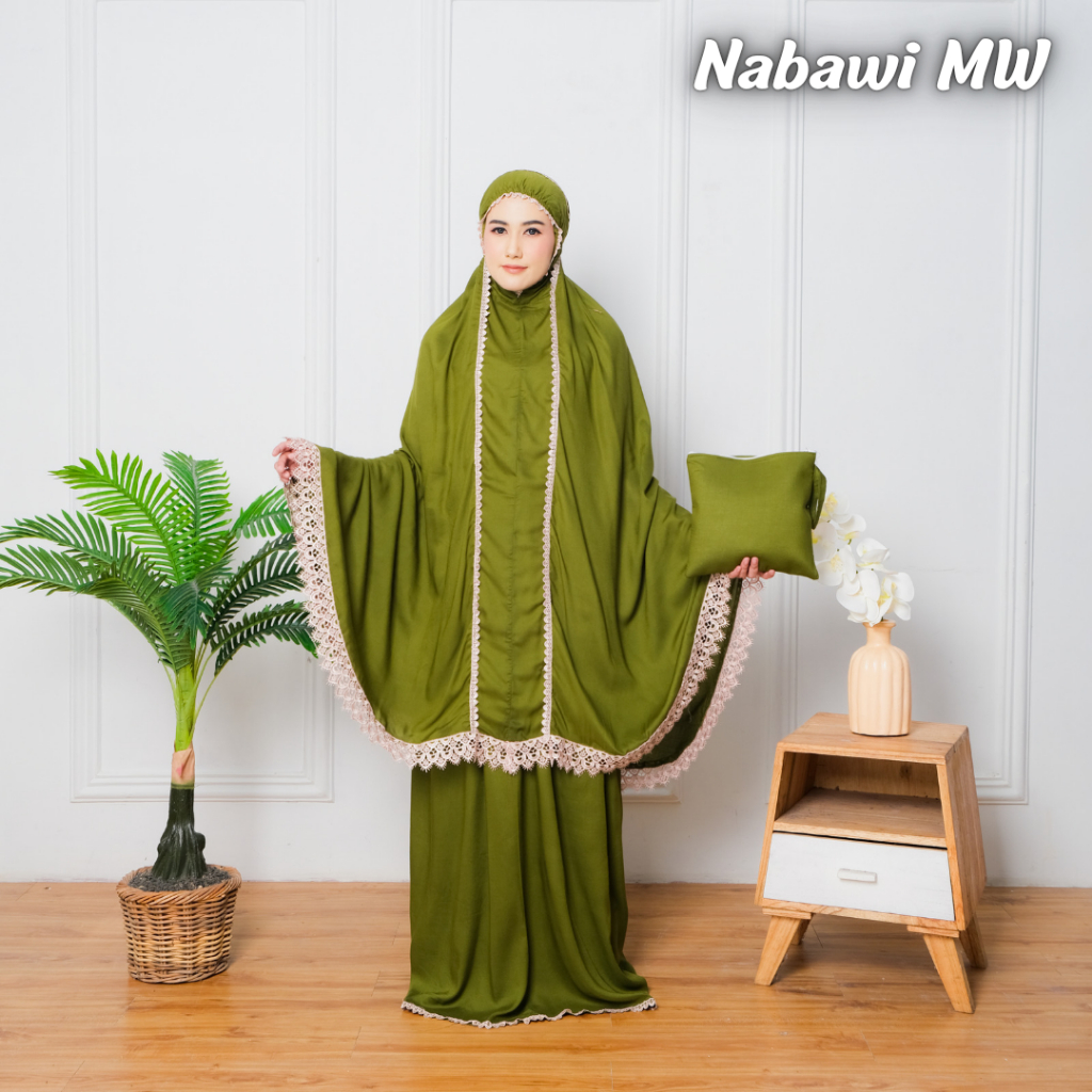 Mukena rayon premium dewasa katun rayon polos renda
