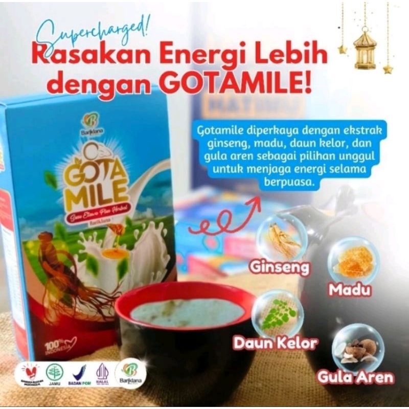 

Gotamile Susu Kambing Etawa plus Ginseng Madu Daun Kelor Gula Aren 200gr