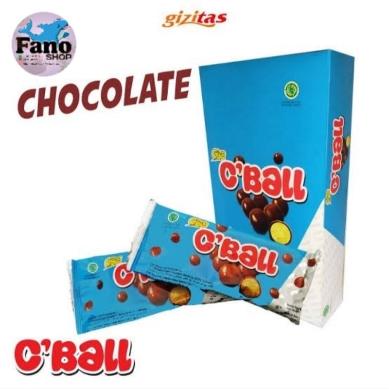 

GIZO C'Ball 20 Gram (1 Dos 20 Pcs) | Biskuit Balut Cokelat | Cokelat Bola