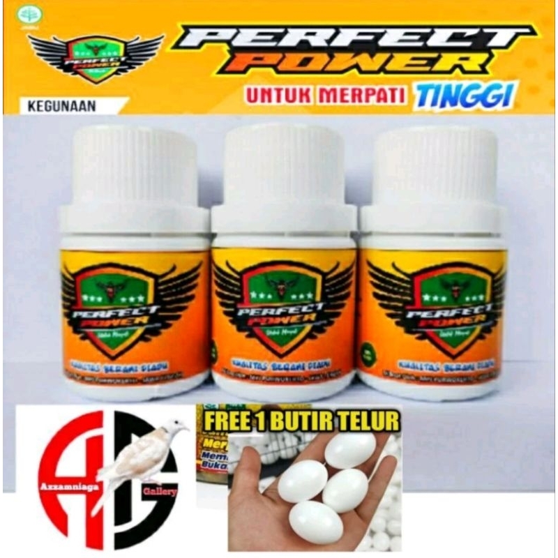 JAMU MERPATI PERFECT POWER 100 BUTIR + TELOR MERPATI  1 BUTIR