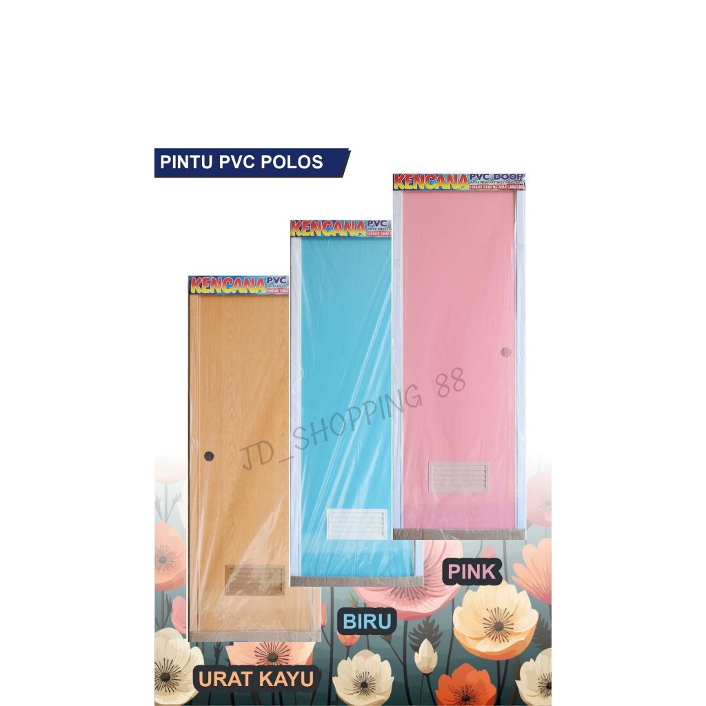 Pintu Kamar Mandi Motif Polos PVC