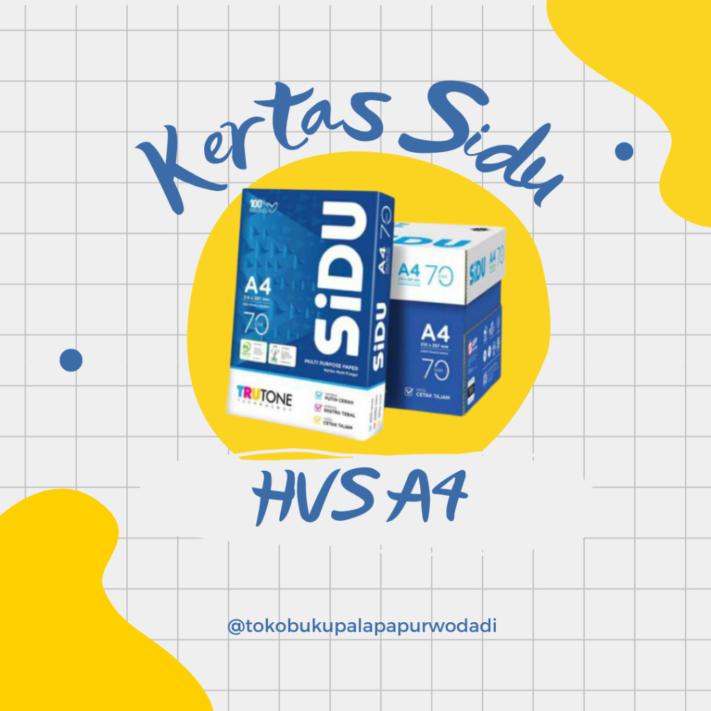 

Kertas HVS SiDU A4 Kertas Fotocopy Sinar Dunia 70gr