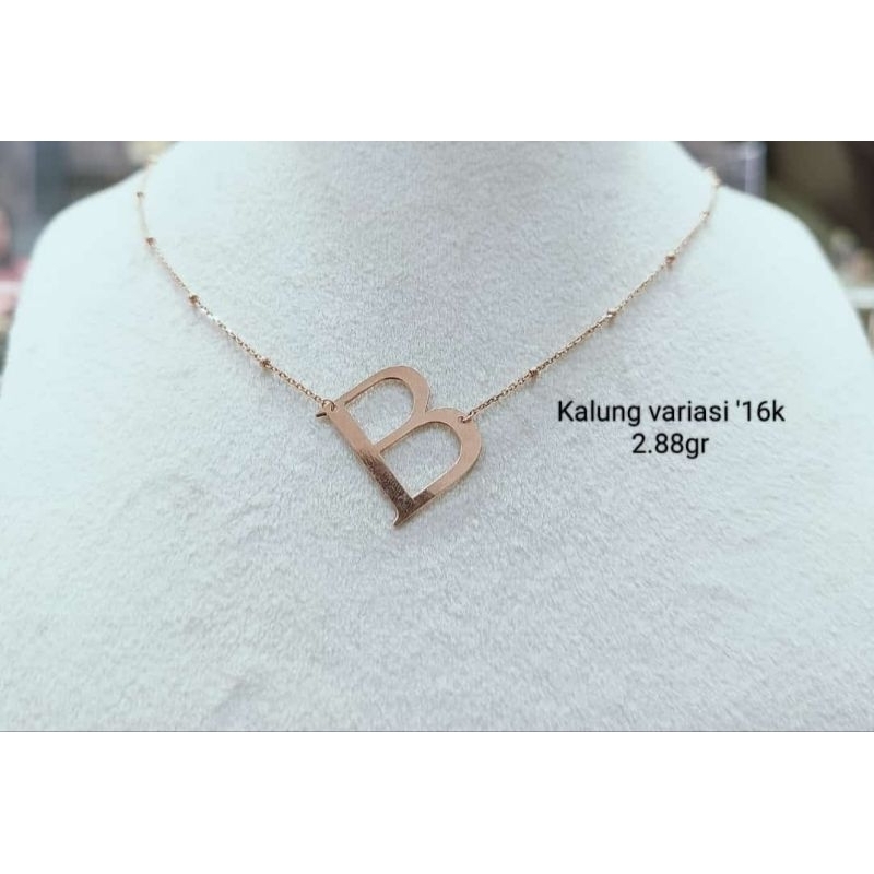 Kalung emas 70 huruf B