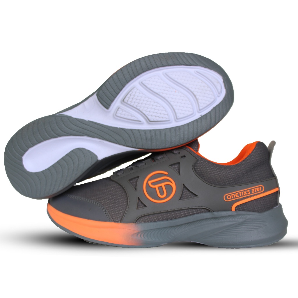 (GRATIS KAOS KAKI) Sepatu Pria dan Wanita terbaru, Sneakers sport ringan dan lentur,sepatu GRAY olah