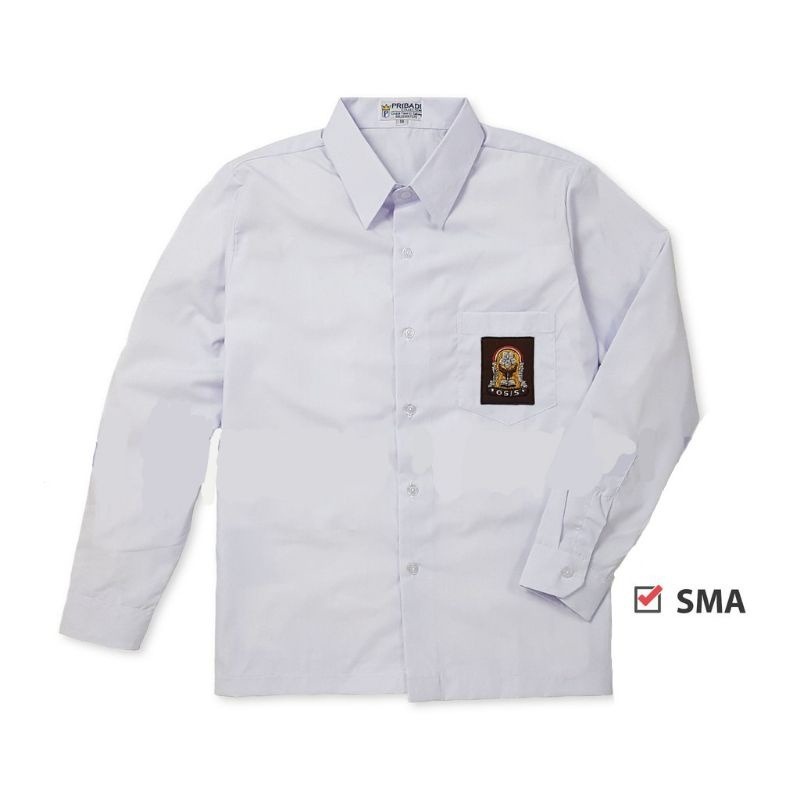 Baju Seragam Sekolah Putih Panjang Kemeja Hem / SD / SMP / SMA Baju Putih / Kemeja Putih / Hem Laki 
