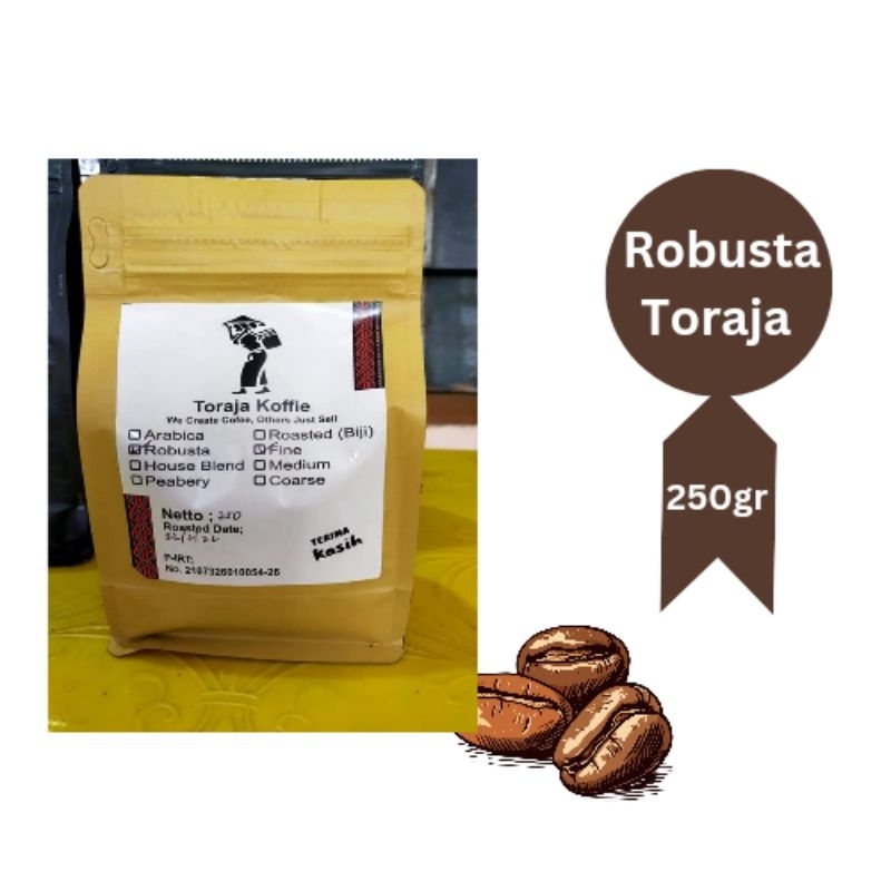 

Kopi Robusta Toraja Organik 250 gr Biji Kopi dan Kopi Bubuk Kopi Toraja