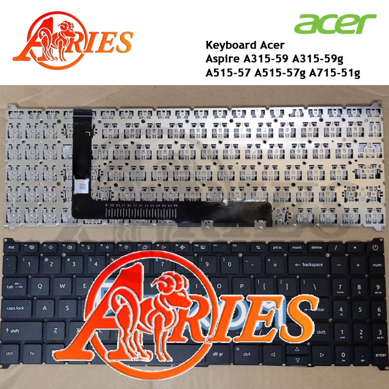 Keyboard Laptop Acer Aspire A315-59 A315-59g A515-57 A515-57g A715-51g