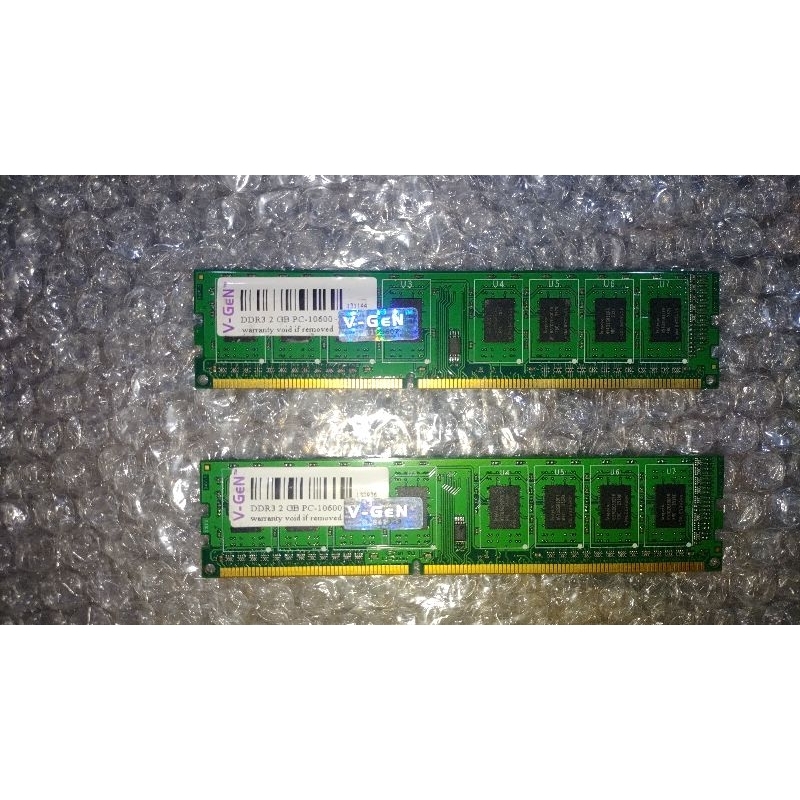 V-Gen Ram 4GB DDR3 PC-10600 BEKAS NORMAL PC desktop