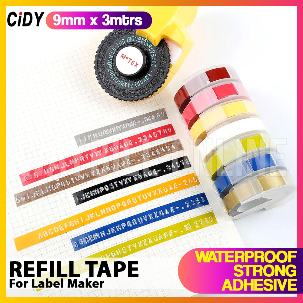 

CIDY / MOTEX emboss label tape 5 bagian