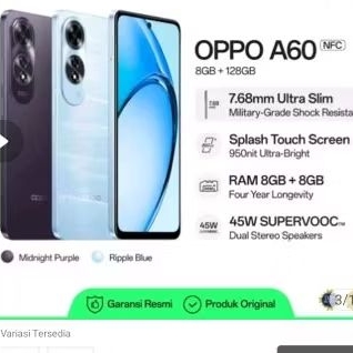 oppo A60 8gb + 8gb/128gb second