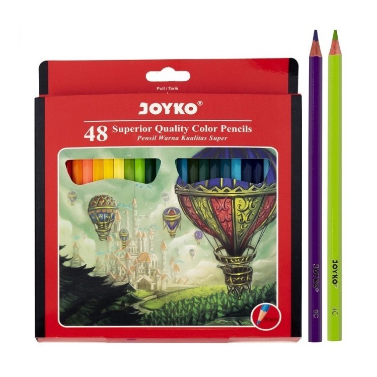 

Kreatif SET Pensil Warna Superior Quality Color Pencils 48 Warna Joyko CP127 MURAH