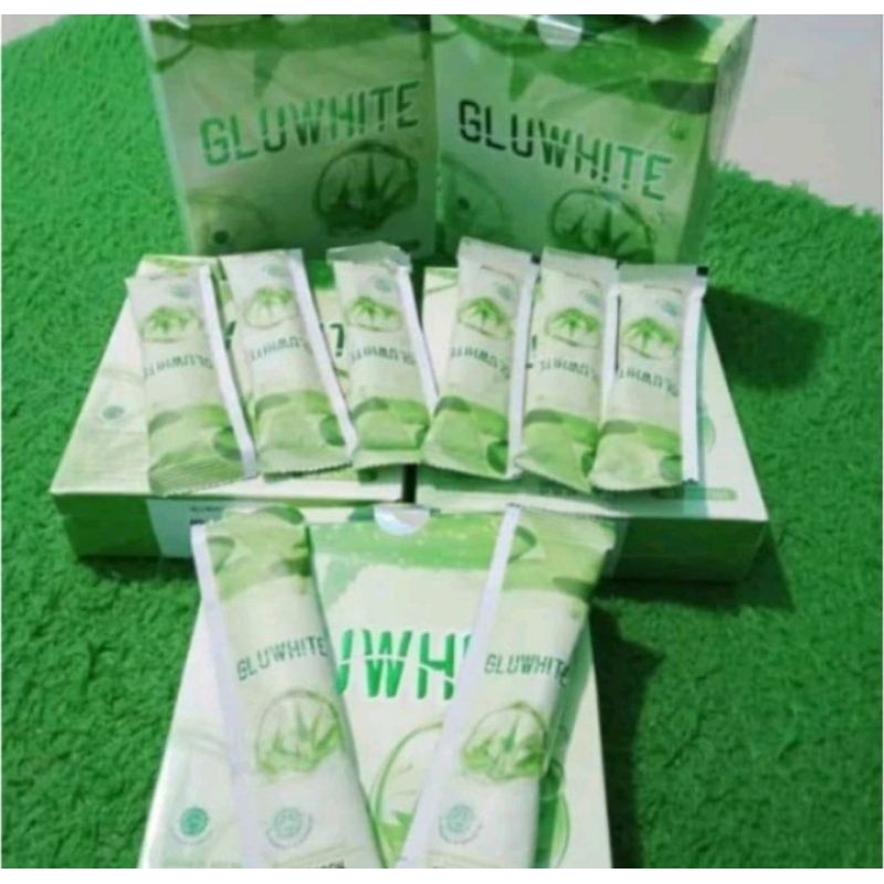 Best seller- Gluwhite collagen drink asli pemutih wajah badan 100% isi 10sachet