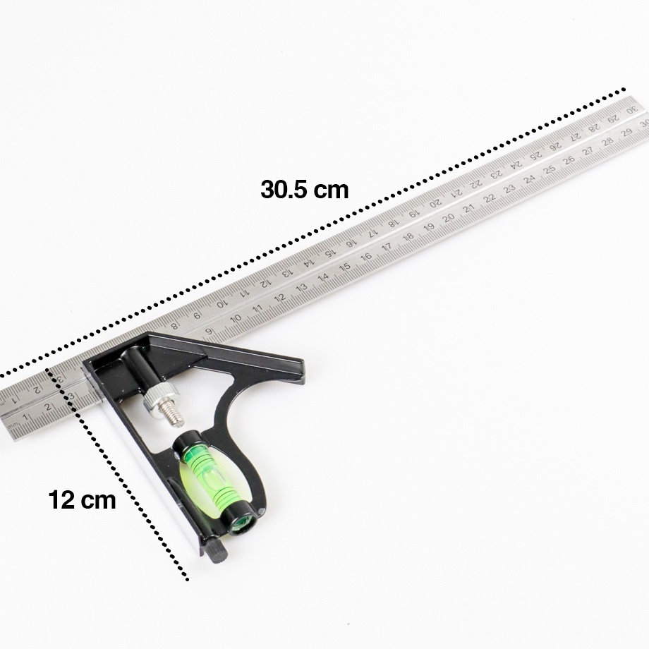 

Siku Tukang Waterpass 12 Mistar 3mm Penggaris Siku Kombinasi TFW
