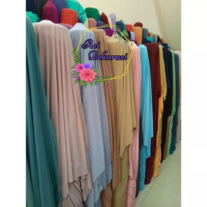 Kain Dekorasi Jersey Kain Jersy Kain Oval Ring Bulat.