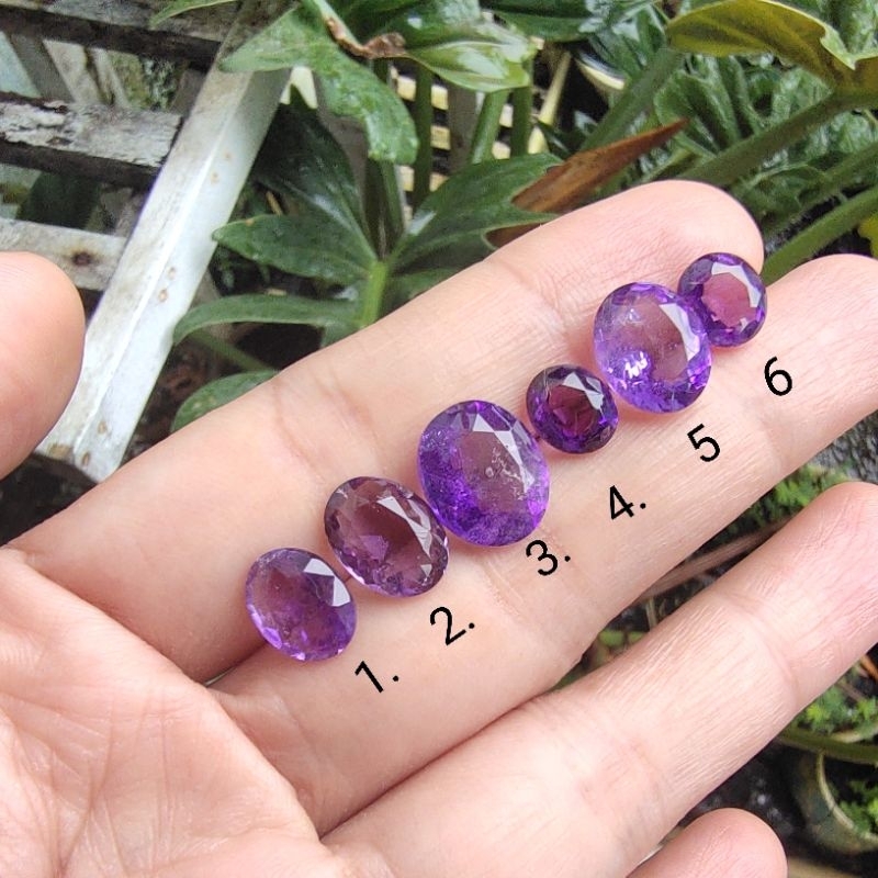 Batu Permata Kecubung Ungu Kating Oval B - Natural Kecubung Ungu Asli