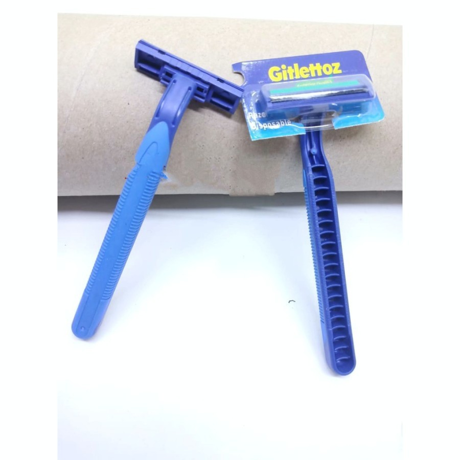 2 Pcs Alat Cukur Kumis Jenggot Manual / Silet Alat Biru Manual Pria / Pencukur Kumis Manual Biru / A