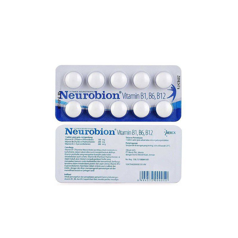 Neurobion putih / Vitamin B kompleks/ Vitamin B1, B6, B12
