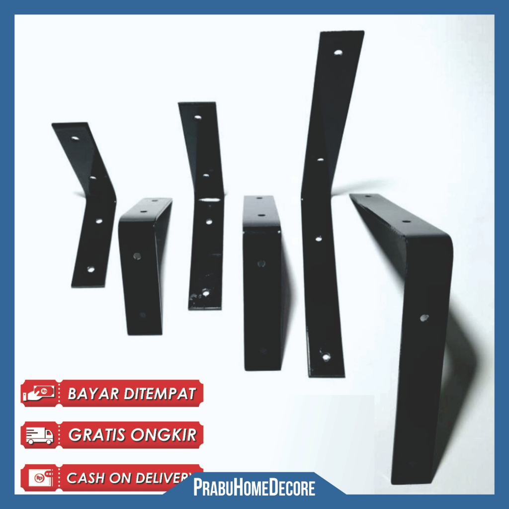 Besi Siku L Penahan Rak Dinding Tempel | Bracket Papan Ambalan Dinding Termurah | Siku L Dinding Pen
