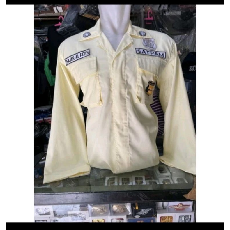 1 Stel seragam satpam PDL,seragam satpam PDL cream baju+celana murah berkualitas