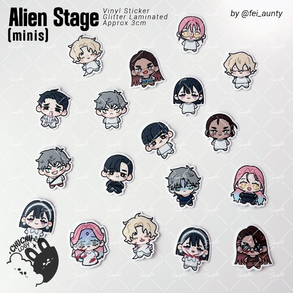 

Alien Stage [ Minis ] Ivan Till Mizi Sua Hyuna Luka Sticker Vinyl Glitter by Fei