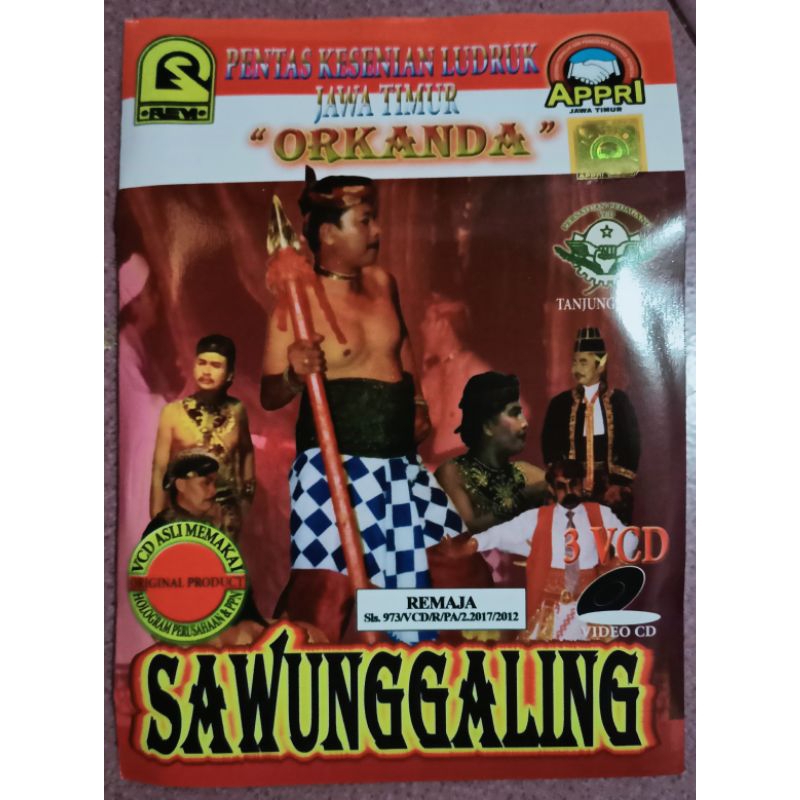 VCD original ludruk orkanda malang lakon Sawunggaling bundling 3 disc