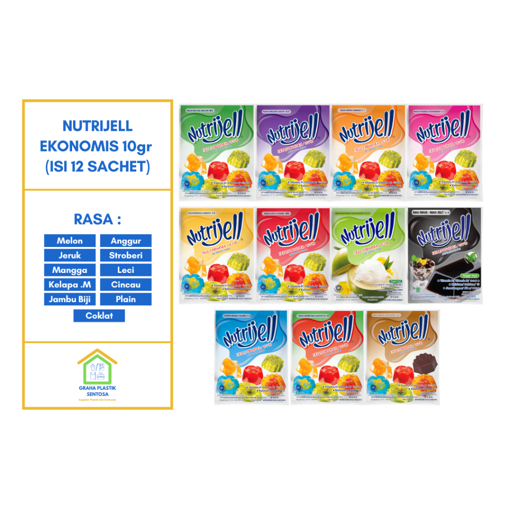 

Nutrijell Ekonomis 10gr (Isi 12 sachet)