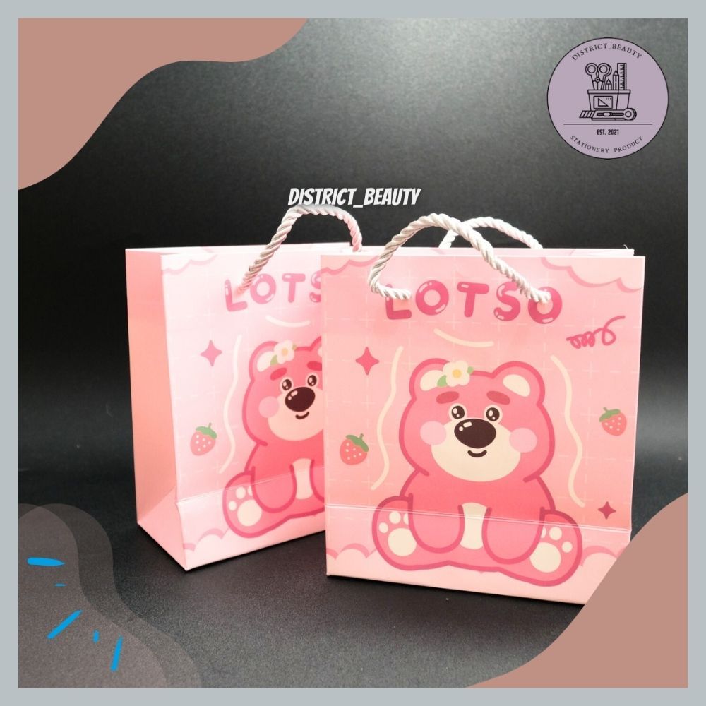 

PAPERBAG TALI LOTSO KECIL SIZE SMALL PAPER BAG LOTSO GOODIE BAG TAS SOUVENIR PAPERBAG TAS KADO LOTSO BEAR LUCU TERMURAH