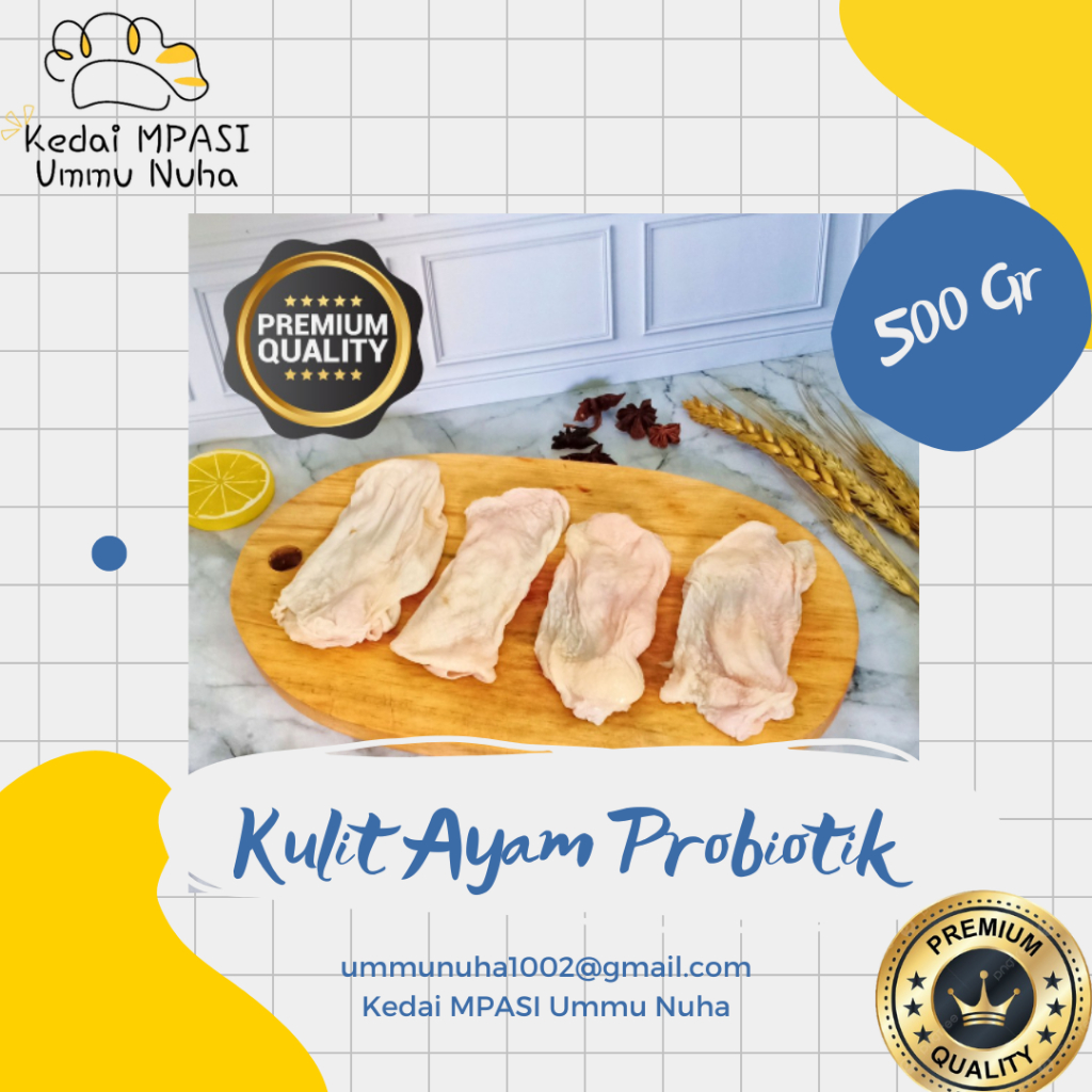 

Kulit Ayam Organik Lacto Farm (500gr), Kulit Ayam Sehat Berkualitas | Kulit Minyak Ayam | Kulit SCHMALTZ | Ayam MPASI | Ayam Sehat