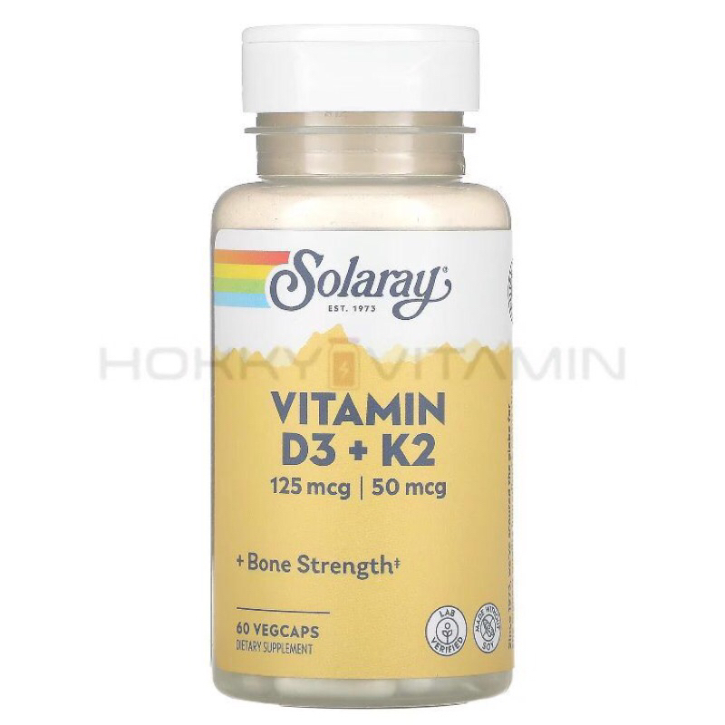 Solaray Vitamin D3 5000IU + K2 50mcg