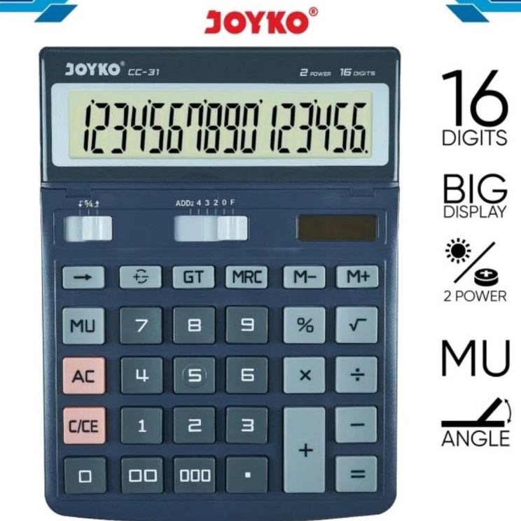 

JOYKO CC31 CHECK ULANG 16 Digit DESKTOP CALCULATOR Big LCD Kalkulator CC 31