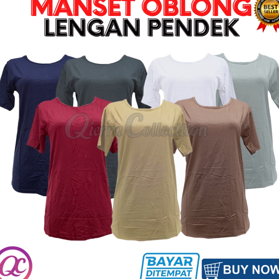 Best Produk Manset Lengan Pendek Leher Oblong Wanita Bahan Rayon Adem Lembut Polos Dalaman Perempuan