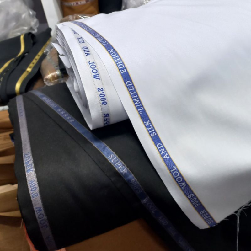 kain putih premium bahan seragam pdh pns perawat semiwool adem