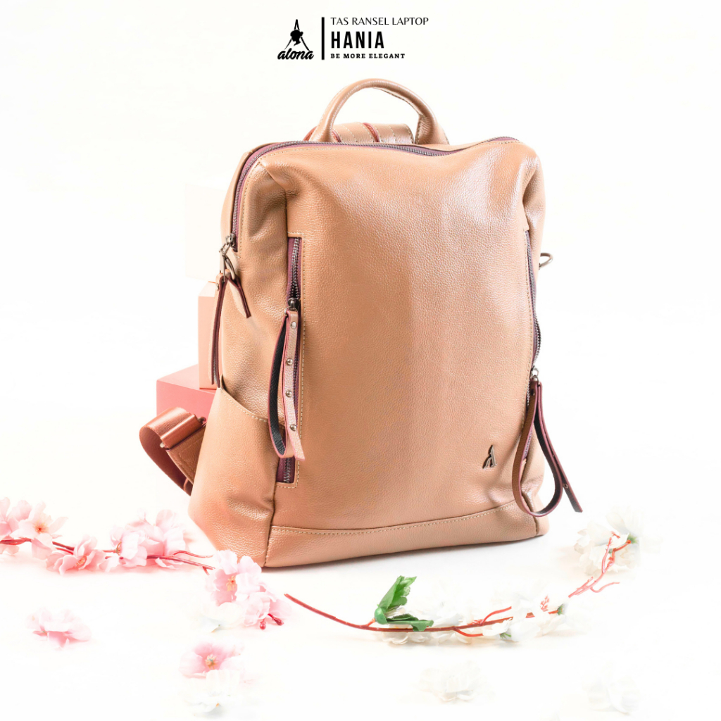 Tas Ransel Kuliah Charles And Keith Kulit Sapi Asli Backpack Laptop Kerja Chibao 13 inch Wanita