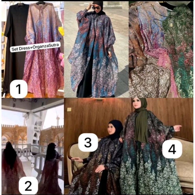 Abaya Set Cardigan Mewah by Shellasaukia