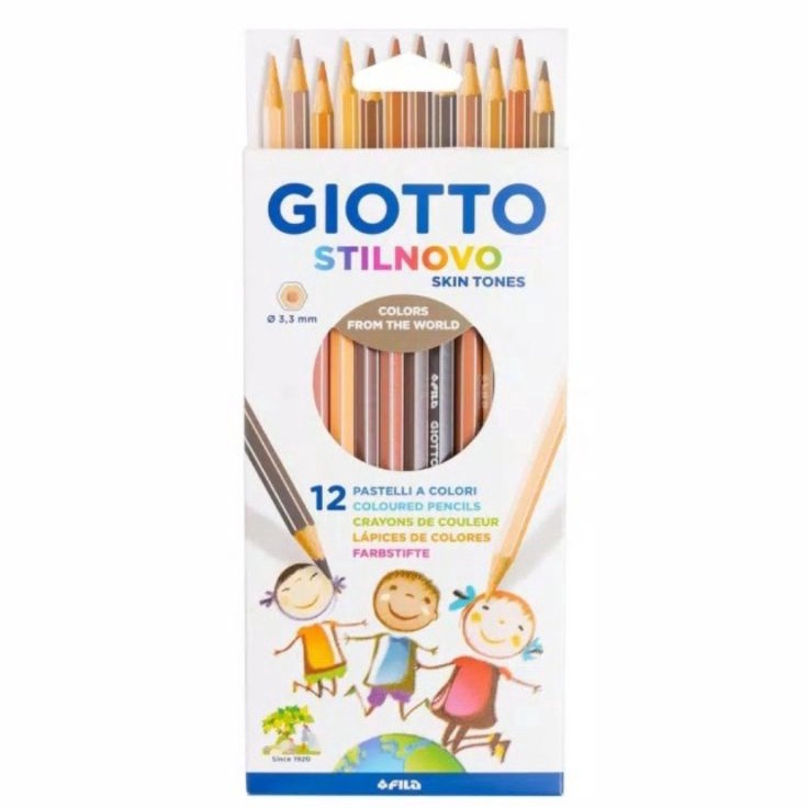 

Model Terkini Giotto Stilnovo Skin Tones Set 12 Color Pencil Pensil Warna Kulit