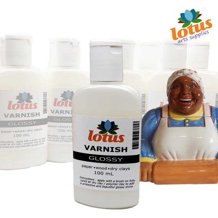 

LOTUS Varnish Decoupage Gloss 1ml for dry clay wood polymer paper
