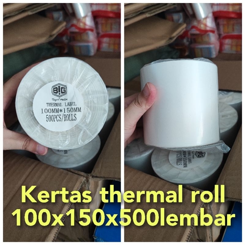 

Thermal Kertas Roll 100x150x500 Kertas Resi Thermal