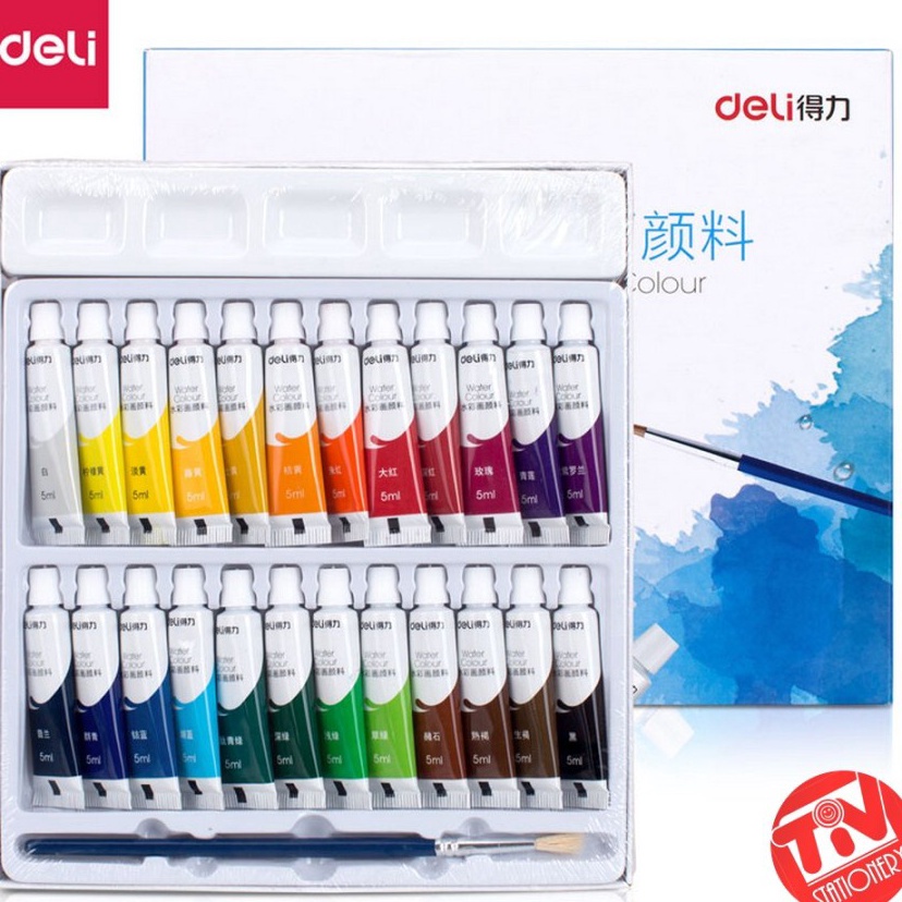 

Limitless Cat Air Deli Water Colour 24 Warna 24 x 5 ml Kuas Palet