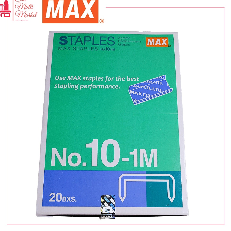 

Terjangkau Staples No1 1M MAX isi 2 kotak x 1 pcs Isi Hekter Isi Stapler HD1 HD1D