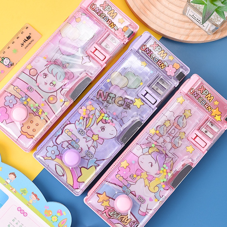 

Kotak pensil dengan mainan edukatifKotak Pensil Tempat pensil anak sekolah Pencil box case