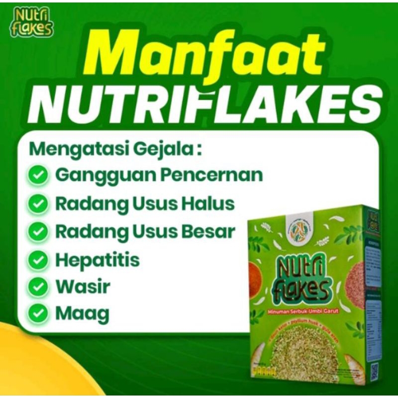 

Nutriflakes 280gr Sereal Umbi Garut Original - Atasi Asam Lambung
