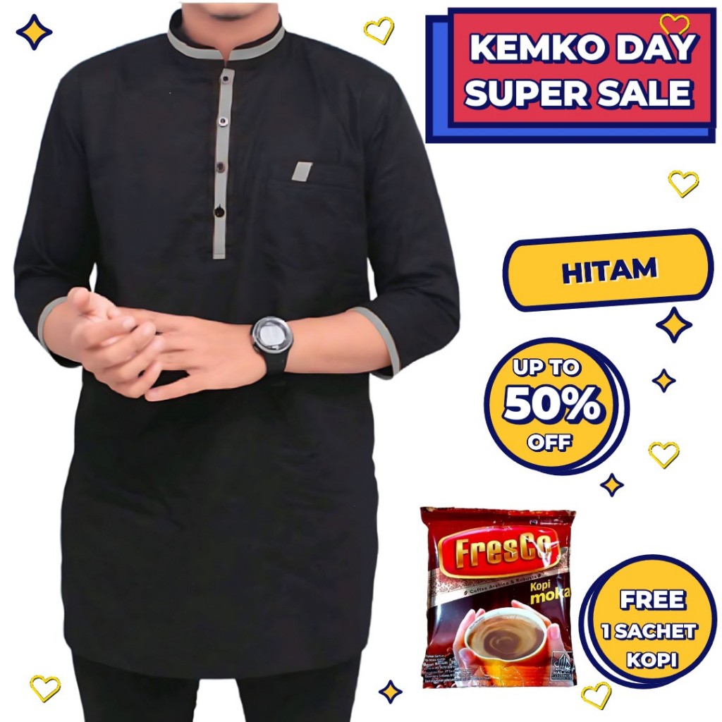 KEMKO KEMEJA BAJU KOKO PRIA DEWASA COWOK LAKI LAKI LENGAN PANJANG MOTIF AGAM IMPORT PREMIUM ORIGINAL