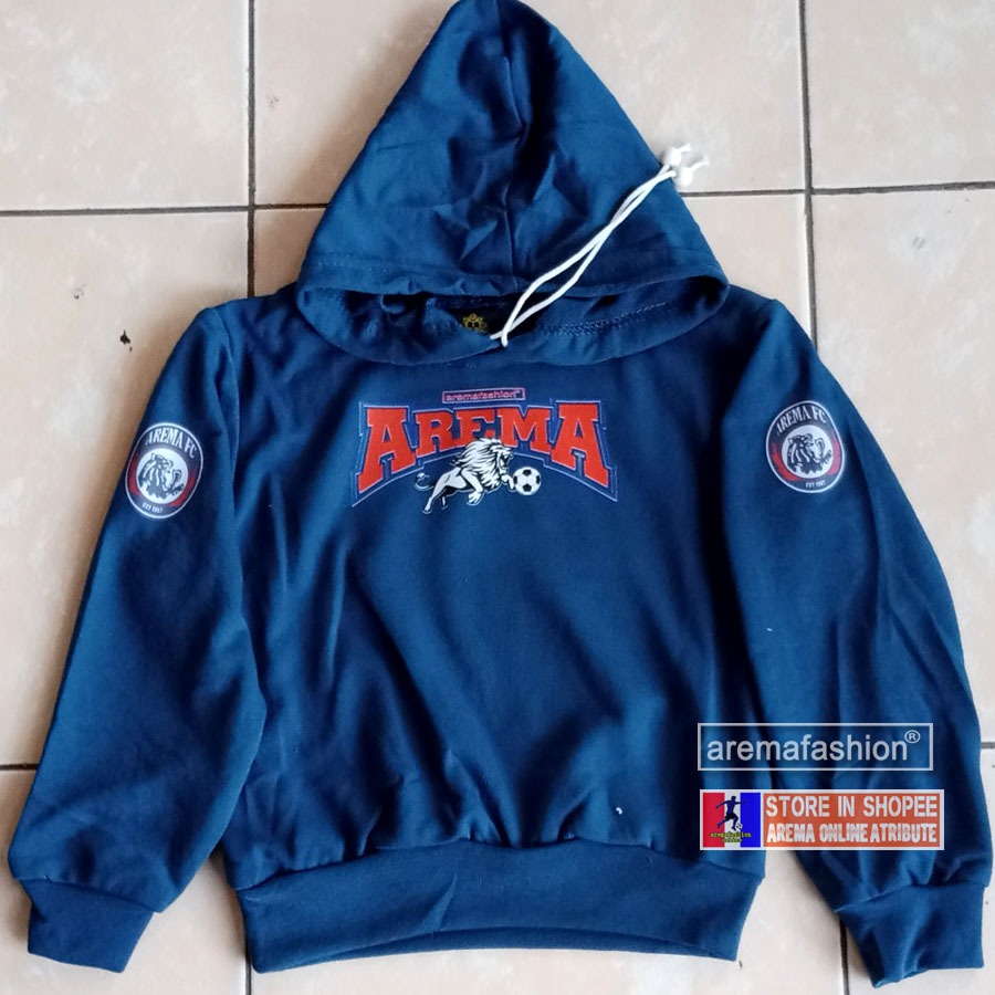 JAKET AREMA FC HOODIE UNTUK ANAK - BAJU AREMA ANAK - arema online baju