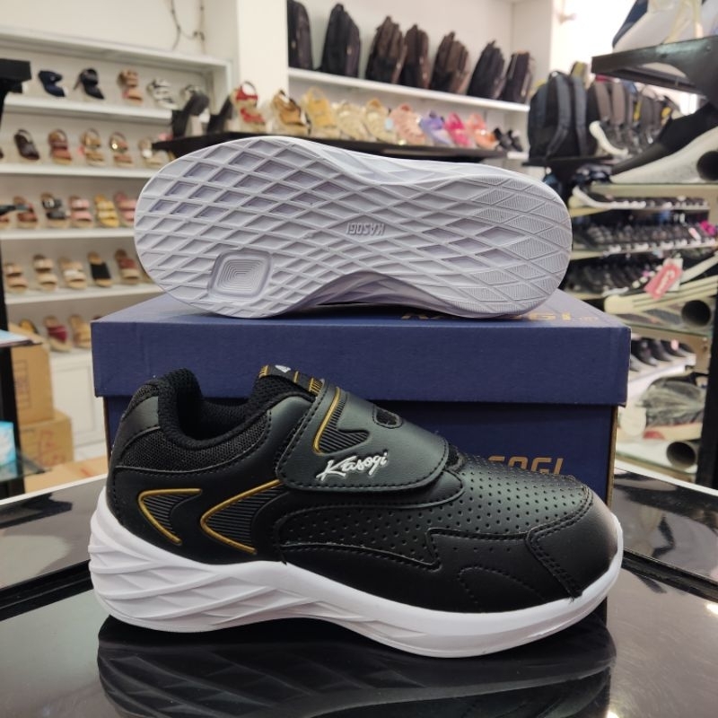 Sepatu Sekolah Anak KASOGI | Bangkok | Hitam Gold