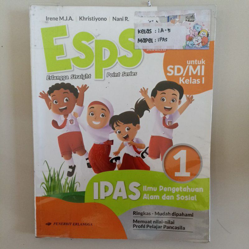 ESPS IPAS Kelas 1 penerbit Erlangga Bekas