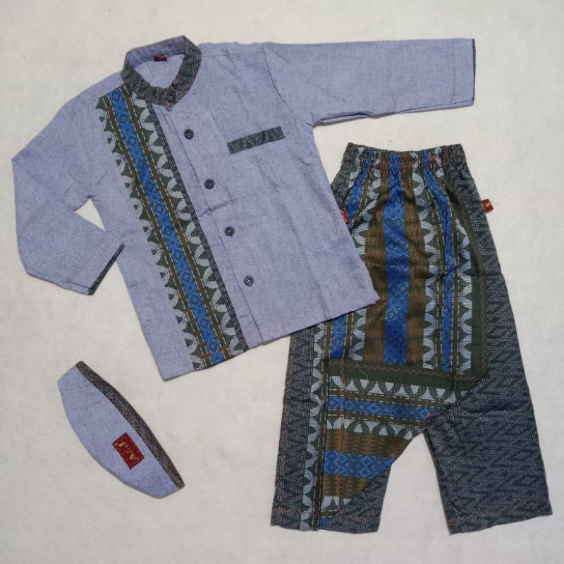 Baju Koko Sarkoci Anak A&J Lengan Panjang