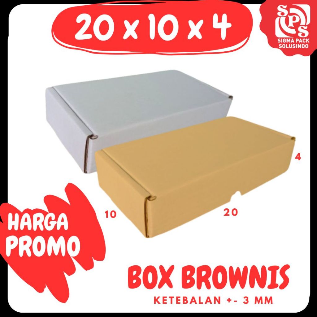 

Box Brownis 20x10x4 LS Kotak Souvenir | Tempat Pakaian | Dus Kue Roti | Hampers Baju | Zigma Pack