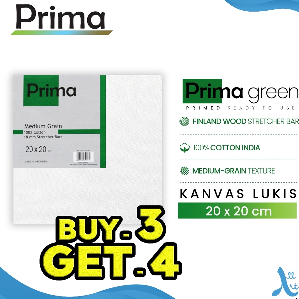 

Prima Green 2x2cm Cotton Canvas